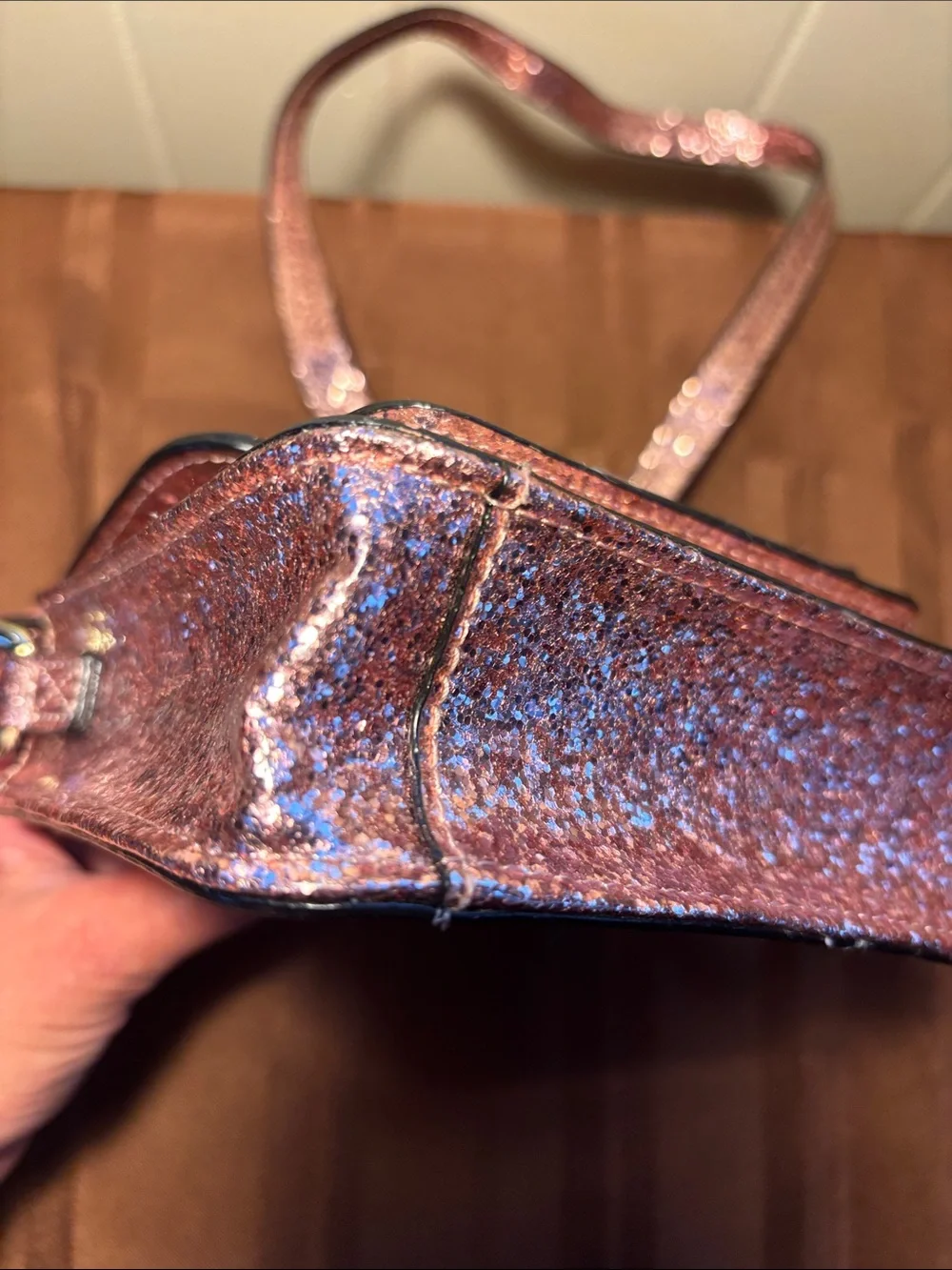 Kate Spade NY Girls' Glitter Scout Crossbody Bag Rose Pink (EUC/GUC - see pics)